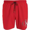 Calvin Klein Costume da Bagno Uomo con Logo Sfumato Rosso
