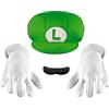 PUZZLEPARTY SRL Puzzle Party Kit Carnevale Super Mario Luigi Cappello Guanti e Baffi Bambino