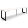 Skraut Home | Consolle allungabile | Tavolo consolle allungabile | 300 | Per 14 persone | Gambe in legno | Stile moderno | Bianco