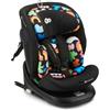 KinderKraft - Kinderkraft Seggiolino Auto I-Grow i-Size 40-150 Cm Happy Shapes