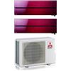 Mitsubishi Electric Climatizzatore Condizionatore Mitsubishi Electric Dual Split Inverter serie Kirigamine Style MSZ-LN 9+9 con MXZ-2F33VF Ruby Red R-32 Wi-Fi Integrato Colore Rosso 9000+9000