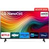 LG NanoCell 43'' Serie NANO82 43NANO82T6B, TV 4K, 3 HDMI, SMART TV 2024