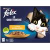 Purina Felix Le Ghiottonerie Le Varietà in Gelatina -Platessa, Tonno, Coniglio e Agnello - Confezione Multipack 12 pz