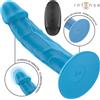 Intense Phoebe Realistic Vibrator with Suction Cup & Remote Control Blue