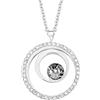 s.Oliver Collana con ciondolo in acciaio inossidabile/argento sterling 925 per donna, collana con cristallo, consegnata in una confezione regalo per gioielli