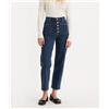 LEVI'S ® Levi's® Jeans Ribcage Straight Patch Pocket Dark Blue Denim Donna