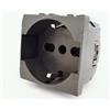 Mapam Presa Schuko Unel (16A-250V) Art 814N Nero T1 compatibile Bticino Living