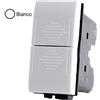 Mapam Doppio Pulsante (10A-250V) Art 827B Bianco T1 compatibile Bticino Living
