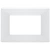Mapam Placca Tecnopolimero Joy M8003-01 3 Posti Bianco T3 compatibile Bticino Matix