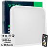 V-TAC Plafoniera Quadrata con sensore movimento a LED 18 W IP44 1830 Lumen - Colore Luce: Bianco Neutro (neutral white)