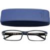 distinguo Occhiali da Lettura Unisex Eyewear 803 - Diverse Gradazioni e Colori - Con Custodia Rigida, Panno per Pulizia, Laccetto per Occhiale