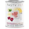 Tasty Pet Dog Filetti in Gelatina Lattina Multipack 24x95G MANZO MAIALE E ZUCCHINE