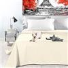 Byour3 - Copriletto in Cotone ORGANICO Misto Matrimoniale Letto Singolo Piazza e Mezza Coperta Pesante Lavabile Teli Arredo Multiuso Copritutto GrandFoulard Copridivano (Avorio, Singolo)