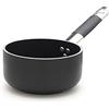 Baldassare Agnelli Pentole Agnelli ALSC2105SSPIC16 Alblack Casseruola con Manico, Alluminio, Nero, 16 cm