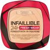 L'Oreal Paris L'Oréal Paris Fondotinta In Polvere Infaillible 24h, Ultra-Coprente e Opacizzante a Lunga Tenuta, Formula Traspirante, Tonalità: 40 Cachemire/Cashmere