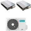 Hisense CONDIZIONATORE HISENSE CANALIZZATO DUAL SPLIT 12000+12000 BTU INVERTER 2AMW52U4RXC R-32 A++