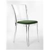 BELLELLI DESIGN Sedia trasparente con cuscino imbottita Lucienne - TESSUTO BOUCLE