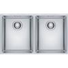Franke Lavello Cucina 2 Vasche Sottotop Larghezza 74,5 Cm Materiale Acciaio Inox Satinato Serie Maris MRX 120-34-34 - 122.0525.275