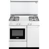 De Longhi Cucina a Gas 4 Fuochi Forno Elettrico con Grill Larghezza x Profondità 86x50 cm con Coperchio in Cristallo Vano portabombola colore Bianco - SEW 8540 N Linea Smart