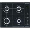 Smeg Piano Cottura 4 Fuochi a gas da Incasso Larghezza 60 cm colore Nero - S64SN Serie Selezione