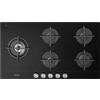 De Longhi Piano Cottura 5 Fuochi a gas da Incasso Larghezza 90 cm in vetroceramica colore Nero - NSL590DNCM