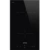 Smeg Piano Cottura Ceramico 2 Fuochi 30 cm Piano in Vetro-Ceramica colore Nero - SE232TD1