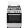 Ⓜ️🔵🔵🔵 SCHAUB LORENZ SS461GEX - Cucina INOX, piano cottura 4 fuochi gas di cui uno tripla corona, sicur gas, 60x60cm, forno a gas con grill, coperchio in cristallo, classe A