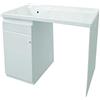 CeramicStore Mobile lavatoio con coprilavatrice 108x60 H.90 in resina adatto all'esterno- Versione con lavatoio a Sinistra