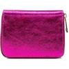 Chicca Borse Portafoglio piccolo da donna in pelle ziparound (Fucsia Metallico)