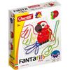 Quercetti Fantafilò Quercetti,Gioco Bambini 3 Anni, Giochi Creativi Bambina 4 Anni, Infilare Lacci Colorati e Completare Animali per Manualità, Motricità Fine e Fantasia, Giochi Educativi, Regalo Bambina 4 Anni