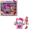 Mattel Hello Kitty Cucina Dolci Dolcetti, Playset con Mini Personaggio, Bambola Éclair e 25 Accessori, Giocattolo per Bambini 3+Anni,GWX05