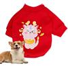 Generic Vestiti invernali per gatti, vestiti di Capodanno per animali domestici, cappotto termico per cani con motivo drago, cappotti per cani freddi con motivo drago, per feste a tema natalizio, famiglia