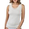 VP PINUCCIO VENEGONI Canottiera Lana E Seta Intima da Donna; Canotta Termica Spalla Larga con Pizzo. Made in Italy Nera E Bianca Intimo Donna Invernale Elegante Maglia Intima