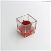 Ars Nova Cubo fondo pietra 6x6 - rosa cheri rosso e gocce