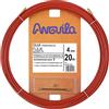 Anguila | Guida Passacavi | Terminali intercambiabili | Reggia in acciaio + Propilene | Colore rosso | Diametro 4 mm | 20 metri