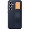 Samsung Standing Grip Case cover con cinturino e funzione cavalletto per Galaxy S24 FE, Blu Nero