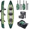 Aqua Marina canoa Kayak gonfiabile 3 Posti Ripple 370 Verde