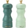 BF BILL.F SINCE 1983 Bill.F - Set di 2 macinasale e pepe in legno, 13,5 cm, colore: Verde