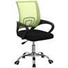 BAKAJI Poltrona Sedia Presidenziale da Ufficio Direzionale Girevole Traspirante Verde