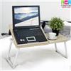 BAKAJI Tavolino Vassoio da Letto Divano per Notebook PC Laptop Pieghevole Leggio 65x30