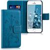 kwmobile Custodia Compatibile con Apple iPhone SE (1.Gen 2016) / iPhone 5 / iPhone 5S Cover - Portafoglio Pelle Sintetica con Chiusura Magnetica - Porta Carte Viticci