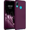 kwmobile Cover per Huawei P Smart (2019) Custodia - Back Case per Smartphone in Silicone TPU - Protezione Gommata - viola bordeaux