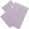 Casatessile CASA TESSILE Torino Set 3 tappeti Bagno in Spugna, 1 cm 60X90 + 2 Girowater cm 60x45 - Lilla