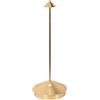 Zafferano, Pina con Foglia Color Oro, Lampada da Tavolo Ricaricabile e Senza Fili con Controllo Touch, Utilizzabile come Lampada da Interni, Dimmer, 2200-3000 K, Altezza 29 cm