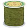 Craftdady- Cordoncino in nylon intrecciato per perline da 0,5 mm, per nodi cinesi, macramè, braccialetti fai da te, collane e gioielli, da 137 metri, colore: verde oliva