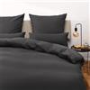 Blumtal Copripiumino Matrimoniale 250x200 e Federe 50x80 - Set di Lenzuola in microfibra extra morbida certificata Oeko-Tex, Set Copripiumino Matrimoniale con 2 Federe - 3 pezzi - Antracite