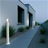 Paletto Solare 80cm in Acciaio Bianco con Sensore Movimento e Picchetto Colore Bianco Naturale 4.000K