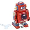 Keenso Carica Il Giocattolo a Molla con Meccanismo a Orologeria Classico retrò Robot Vintage per Bar Ristorante (Rosso)