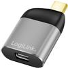 LogiLink Adattatore USB 3.2 Gen2 Ultra HD 8K, USB Type-C (maschio) a Mini DisplayPort (femmina), colore: Nero/Grigio