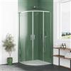 Parama Box doccia semicircolare 75x75cm profili cromati slim vetro 6mm trasparente h190 | Portofino